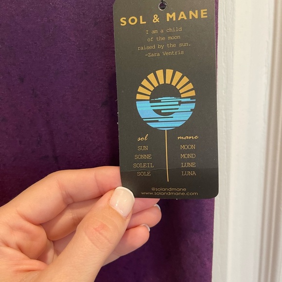 BNWT sol & mane 7/8s leggings in purple - Picture 2 of 3